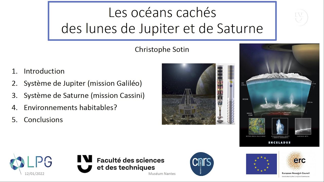 LPG_Lab's tweet card. "Les océans cachés des lunes de Jupiter et de Saturne" par Christophe...