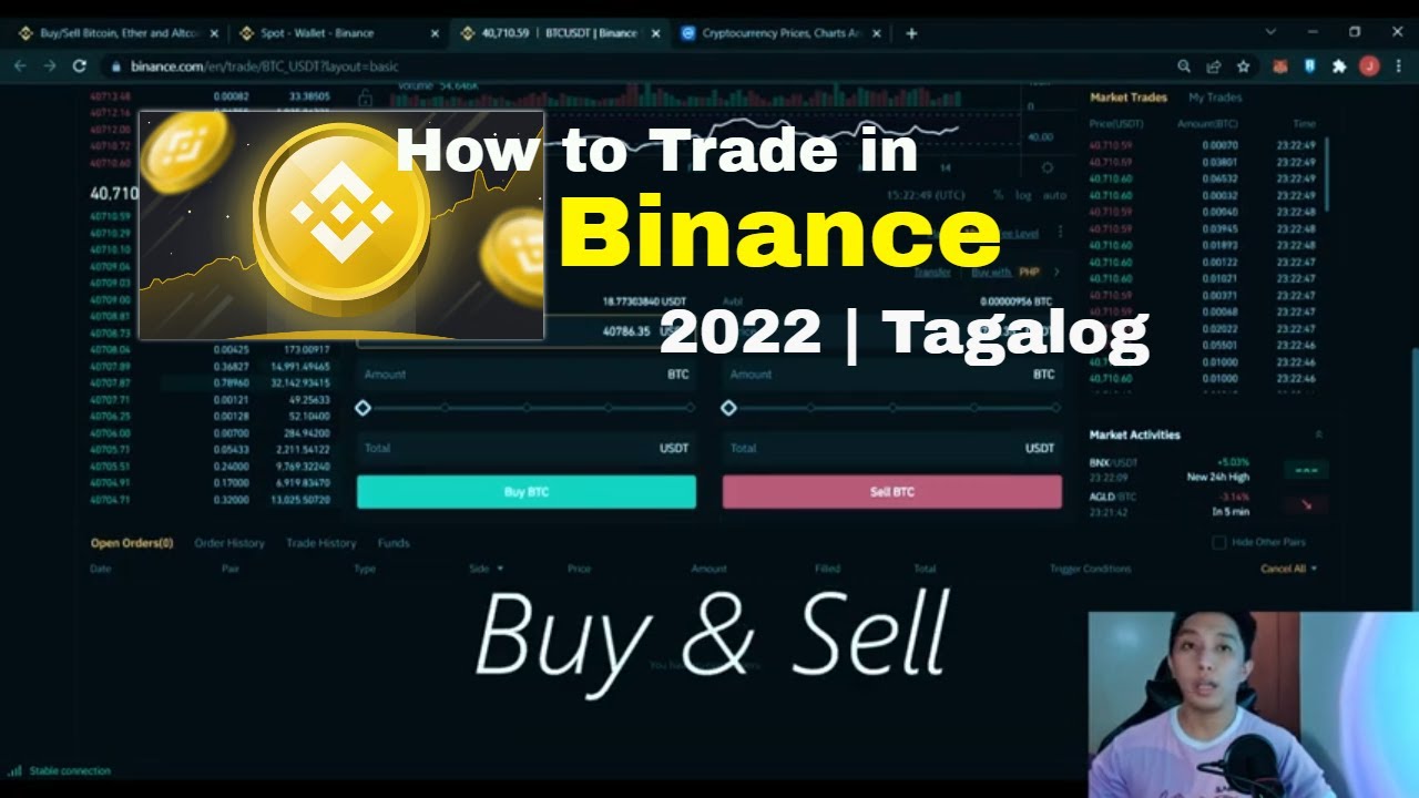 BitJomPH's tweet card. How to Trade in Binance 2022