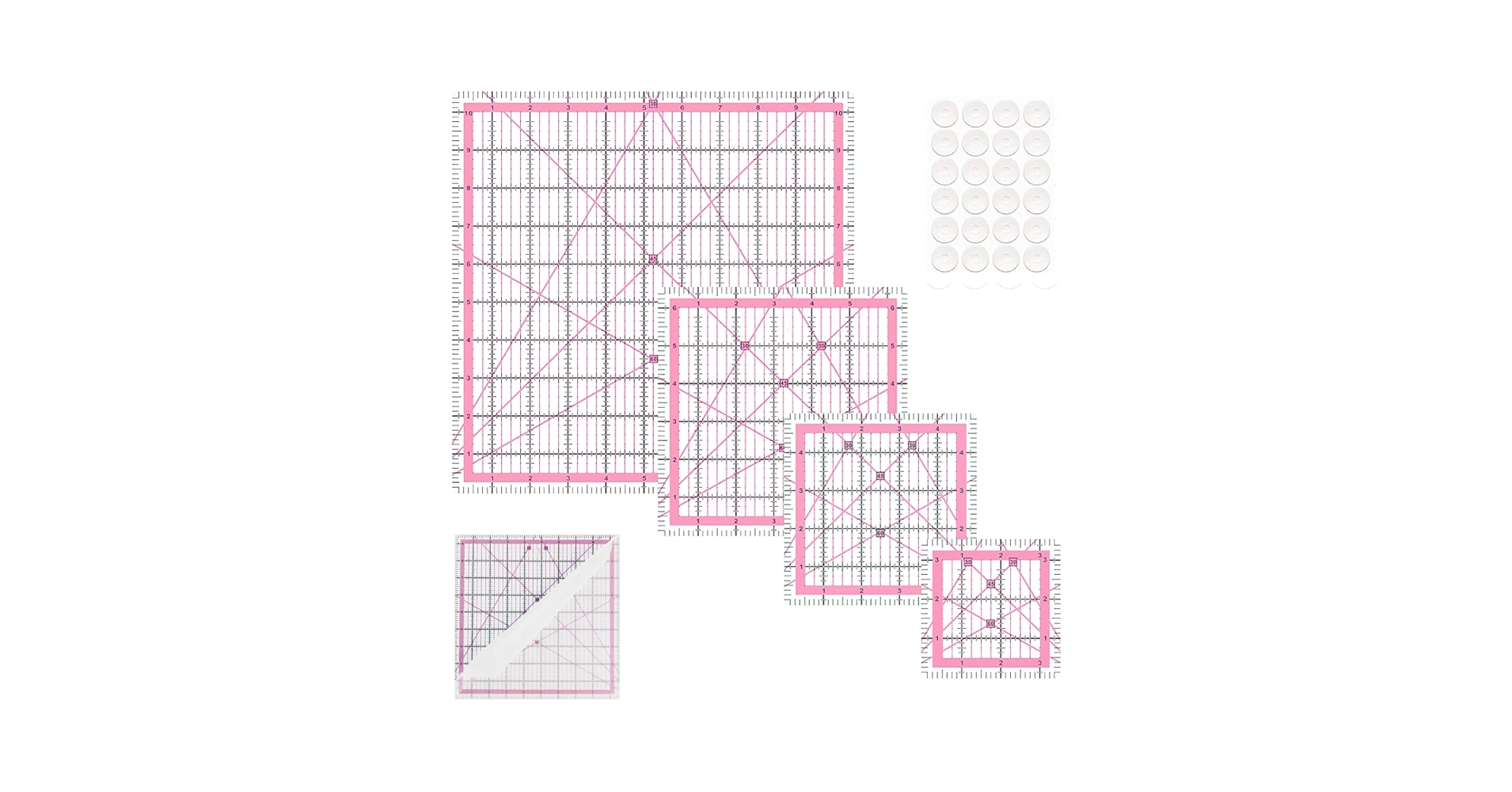 gadgetguy512's tweet card. square quilting rulers