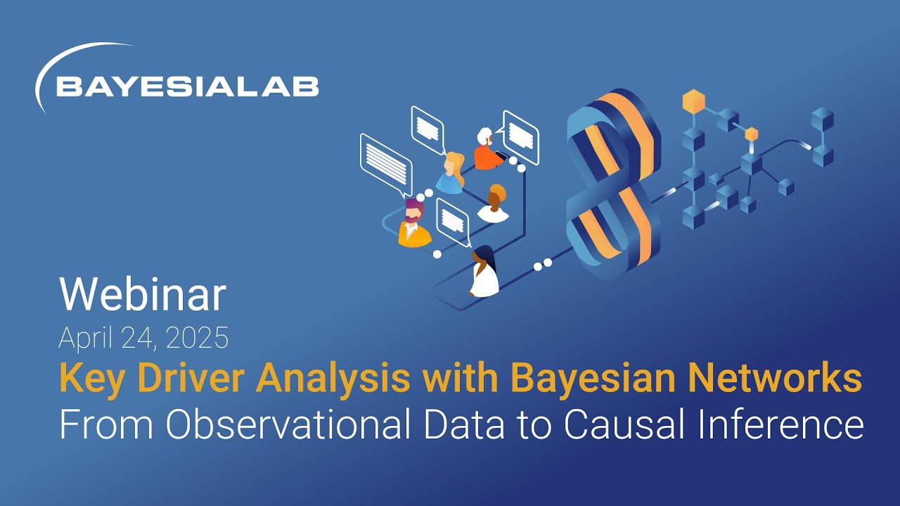 BayesianNetwork's tweet card. Webinar: Key Driver Analysis with Bayesian Networks