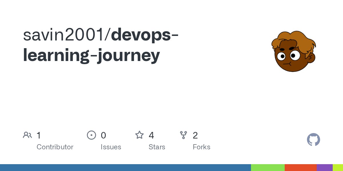 SavinOsuka's tweet card. Contribute to savin2001/devops-learning-journey development by creating an account on GitHub.
