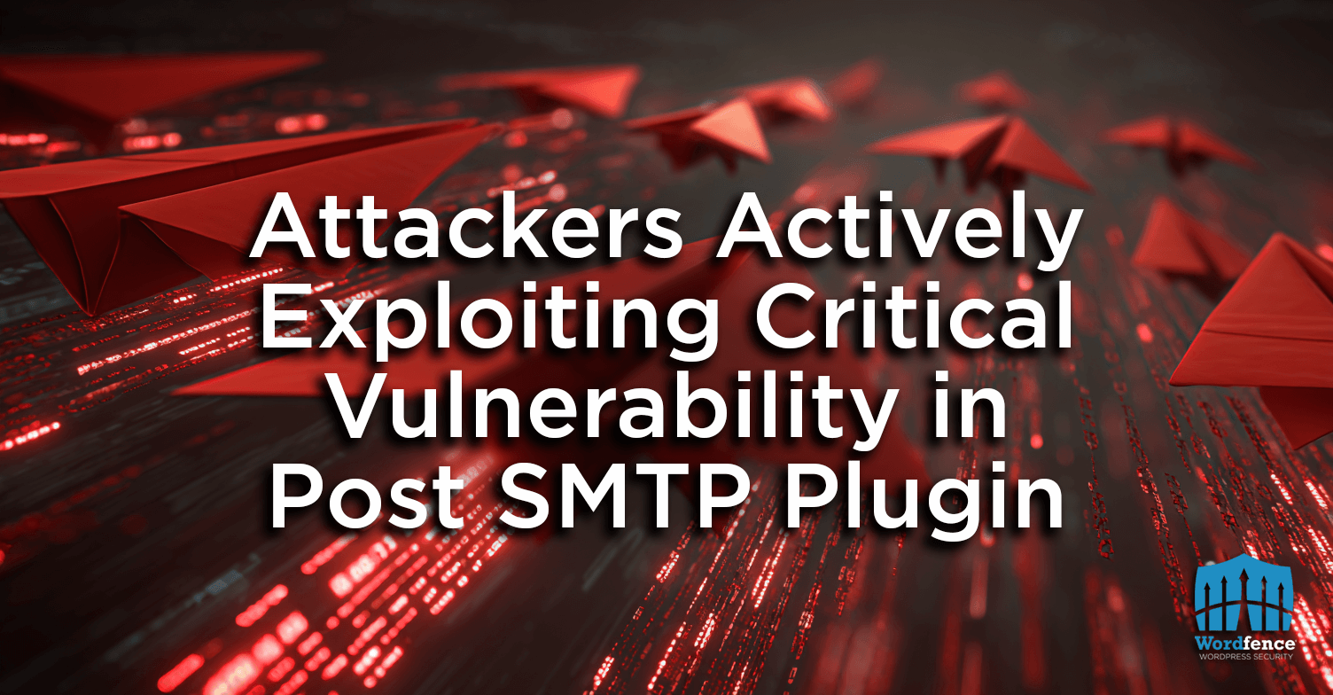 ONE2NET's tweet card. On October 11th, 2025, we received a submission for an Account Takeover via Email Log Disclosure vulnerability in Post SMTP, a WordPress plugin with more than 400,000 active installations. This...