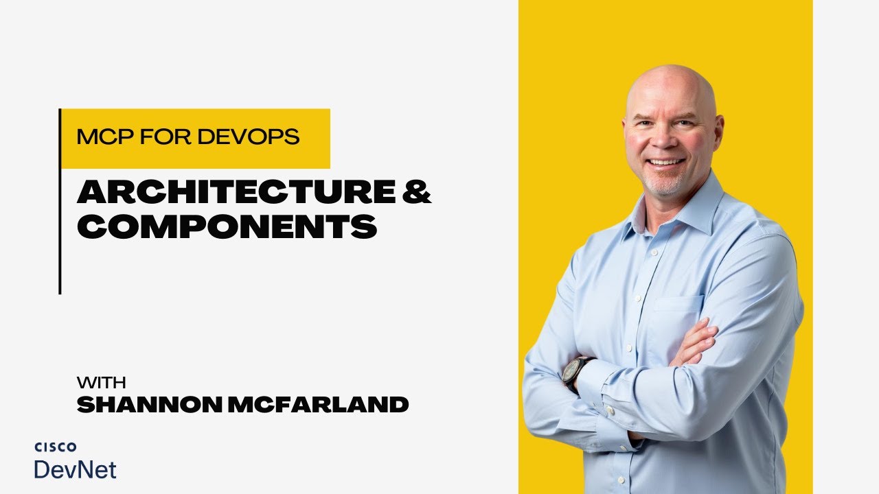 CiscoDevNet's tweet card. MCP for DevOps - Architecture & Components