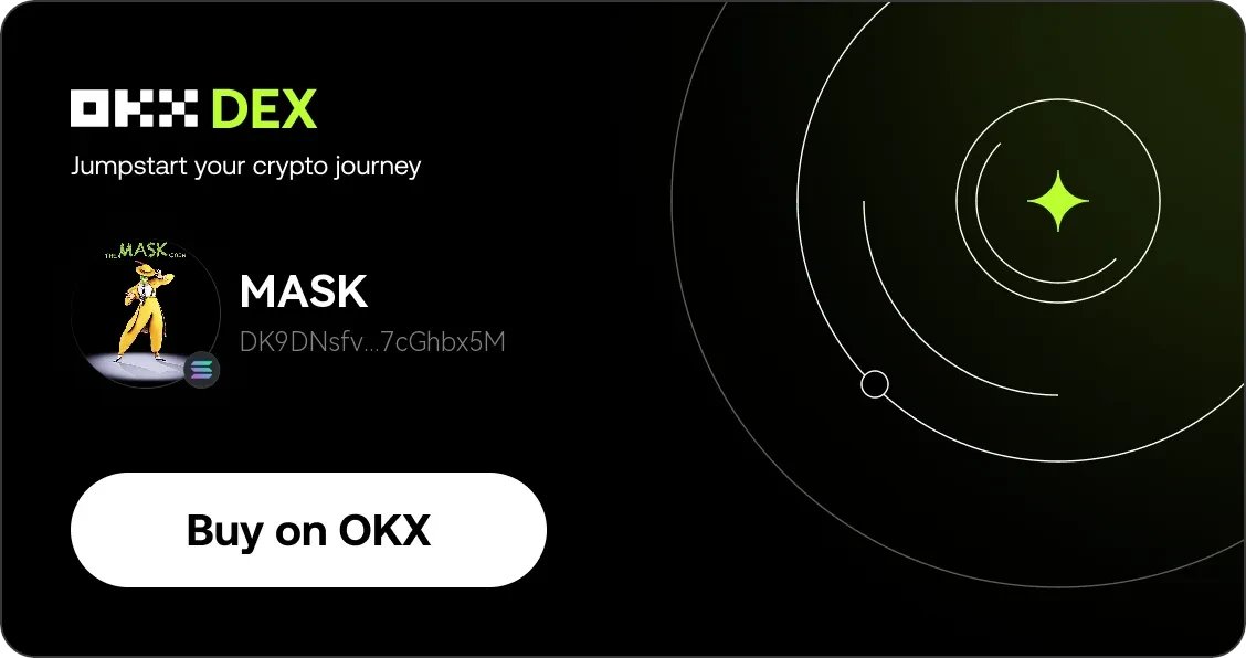 TheMaskCoinMASK's tweet card. The MASK (THE MASK COIN) live price is $0.0₁₁48403 with market cap of $1.84K. Get data including liquidity insights, top addresses, sniper activity, and trading volume for MASK DK9DNsfvWcHirv9YZ2Gc...