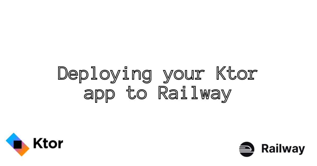 _abhishekkumarr's tweet card. I recently had to deploy a Ktor project to Railway for my hobby project. I'll share the how-to through this article. Introduction Ktor is a framework that allows us to build web applications in...