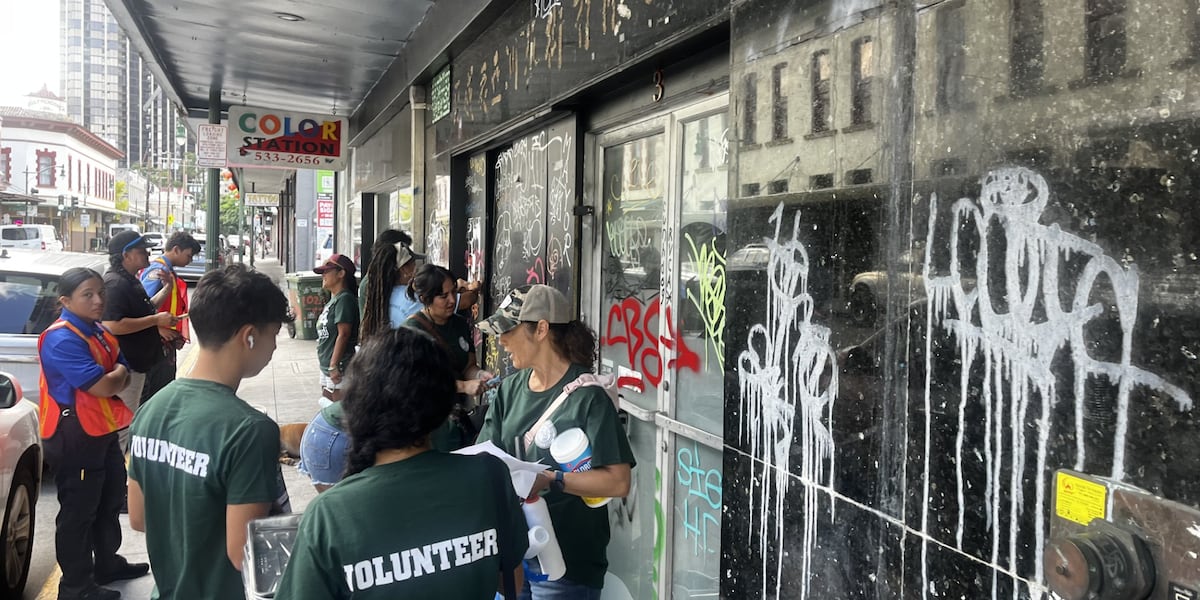 gmio_projects's tweet card. The annual event was first held in August 2021, and since then hundreds of volunteers show up each year to help pick up litter along the sidewalks and roads, and paint over graffiti on buildings,...