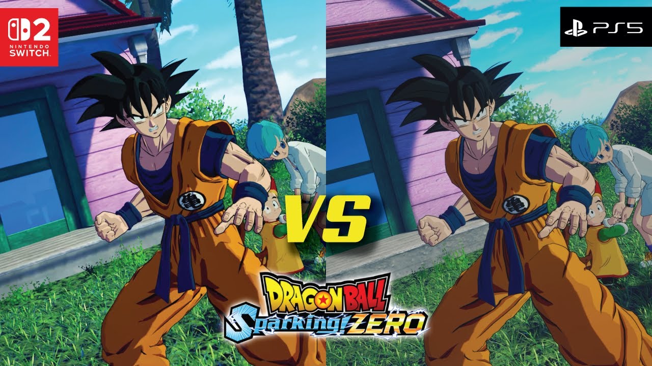 GamemaniaVg's tweet card. ☄️DRAGON BALL: SPARKING ZERO | Nintendo Switch 2 vs PS5 - Comparación...