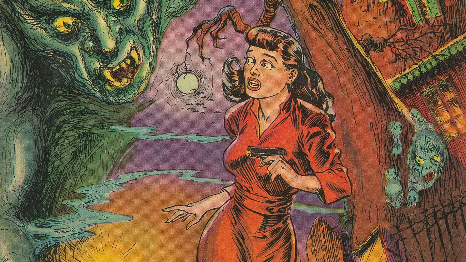 bleedingcool's tweet card. Ghost Comics #1 features a cover by the underappreciated Maurice Whitman, who defined the look of Fiction House in the 1950s era.