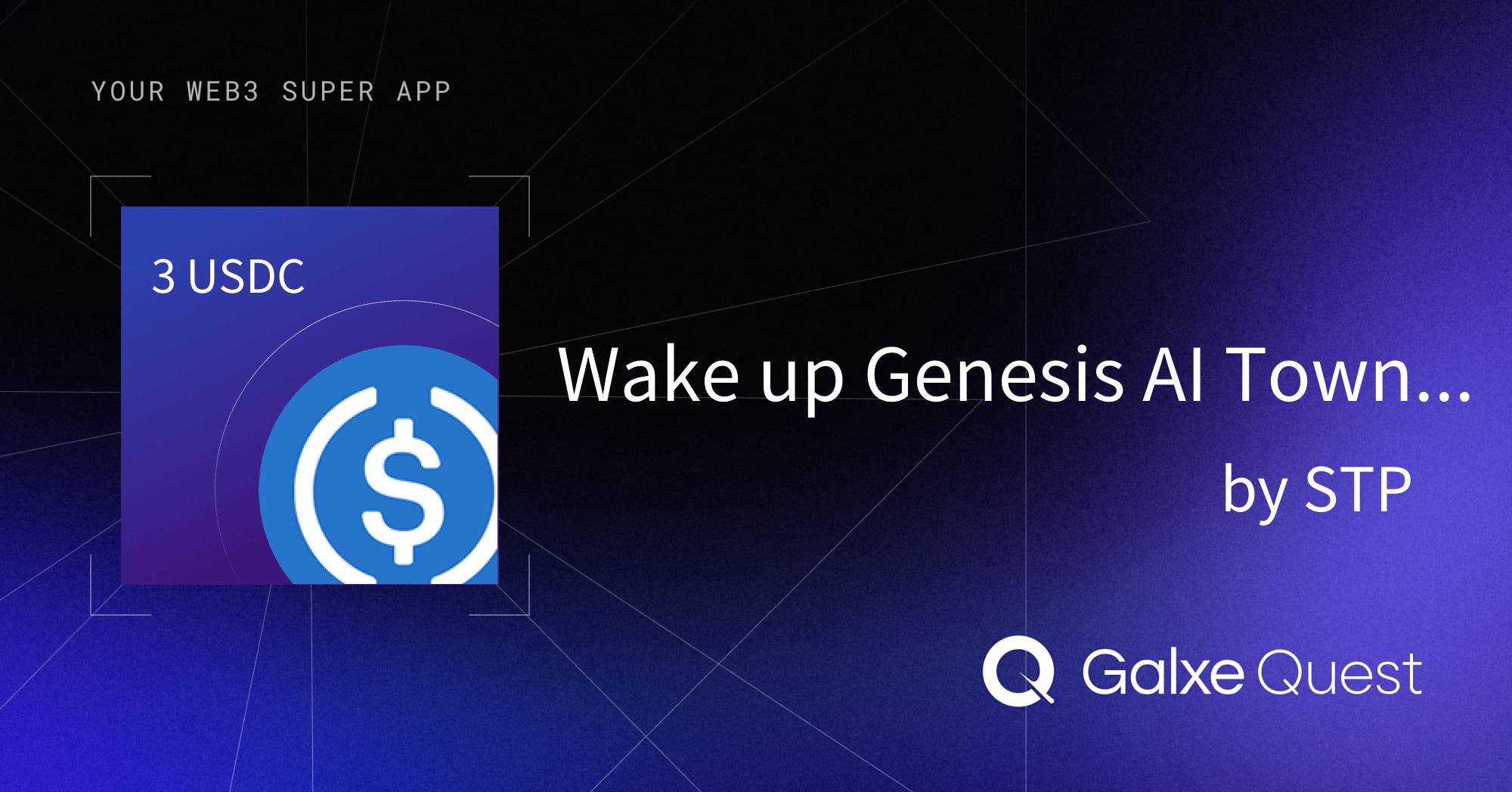 awenetwork_ai's tweet card. Join Wake up Genesis AI Town and Win 3,000 USDC by AWE on Galxe. Earn rewards to enhance your web3 presence and reputation.