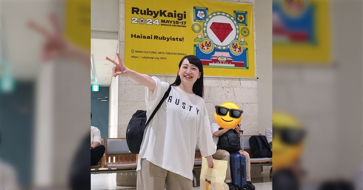 ynndino88's tweet card. 株式会社ROUTE06（ルートシックス）Community Manager / People Relations のヤノがRubyKaigi2024に参戦した際の様子です💁‍♀️