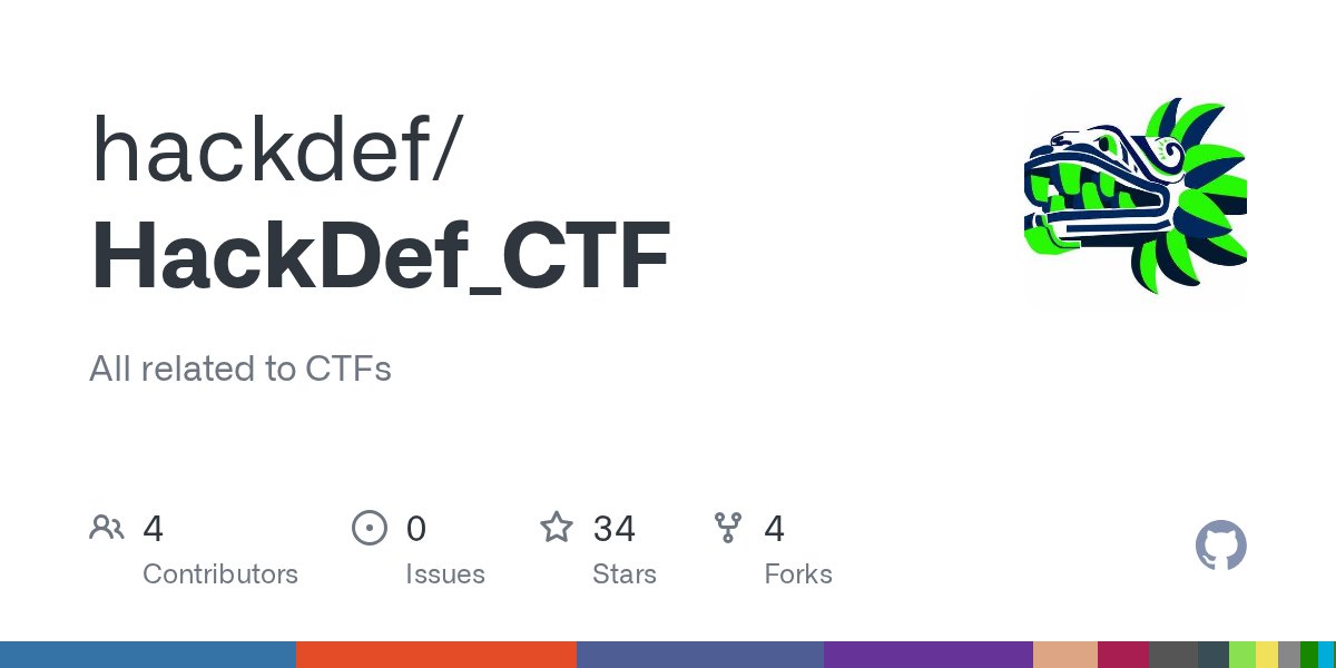 hackdef's tweet card. All related to CTFs. Contribute to hackdef/HackDef_CTF development by creating an account on GitHub.