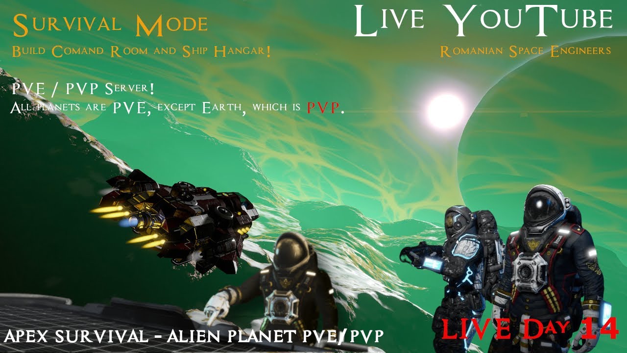 TheDodgeGaming's tweet card. #SpaceEngineers / Build Comand Room and Ship Hangar ! - PVE/PVP! -...