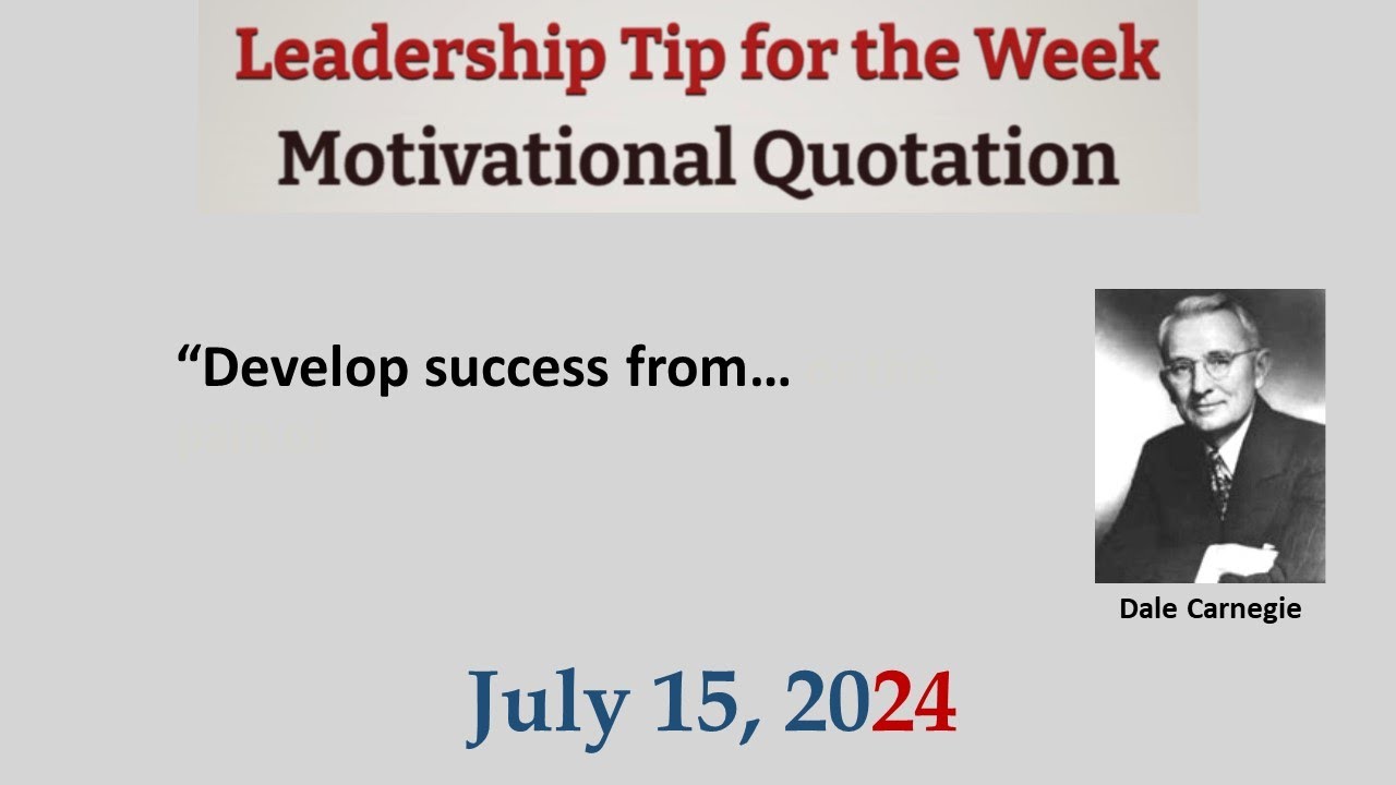 LeadExcel's tweet card. 7/15/24 - Leadership Tip for the Week - Leadership Quote - Motivati...