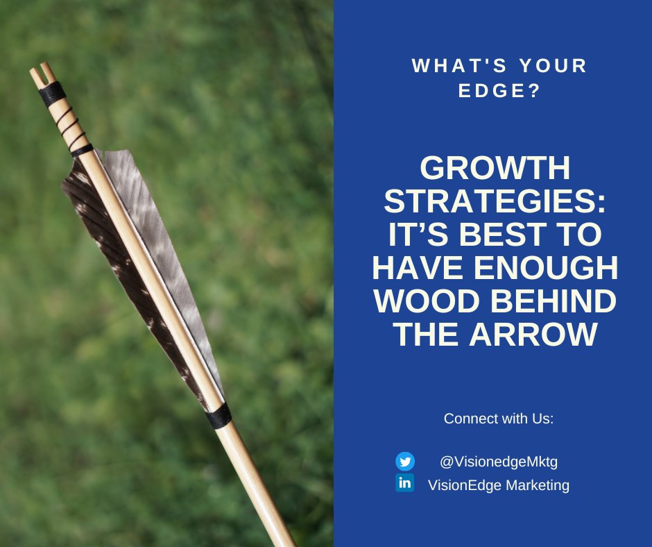 VisionEdgeMktg's tweet card. Growth strategies without the right tactics, associated activities and resources miss the performance target and KPIs.