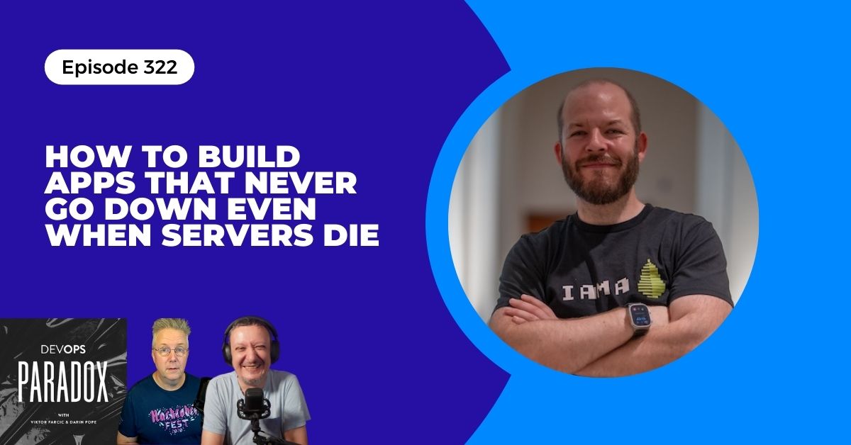 DevOpsParadox's tweet card. Learn how peer-to-peer technology enables apps with data sovereignty and zero infrastructure costs from Mathias Buus Madsen.