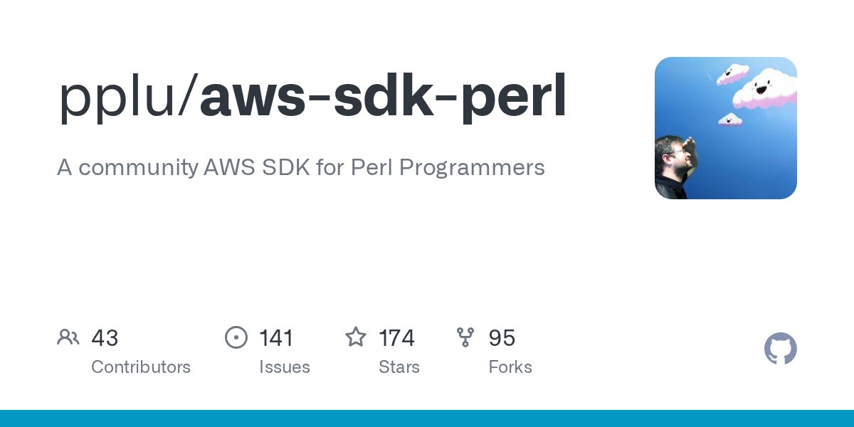 shadowcat_mst's tweet card. A community AWS SDK for Perl Programmers. Contribute to pplu/aws-sdk-perl development by creating an account on GitHub.