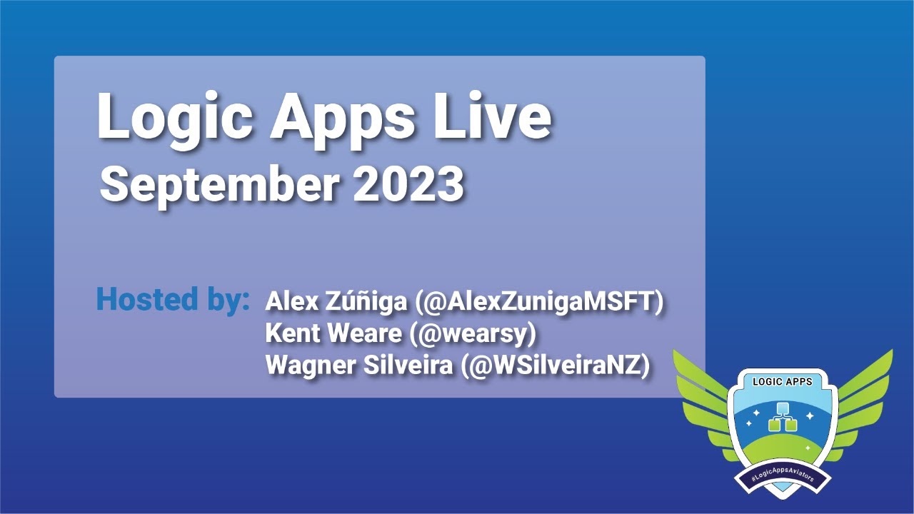wearsy's tweet card. Azure Logic Apps Community Standup - What's new for September