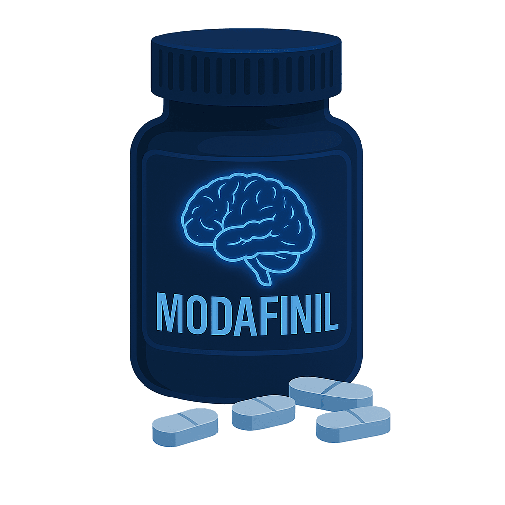 ModafinilTalk's tweet card. Stock, delays, promos (separate from online/offline).