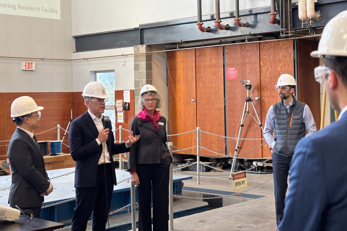 ubcengineering's tweet card. UBC researchers devising faster, less costly construction methods to build more homes