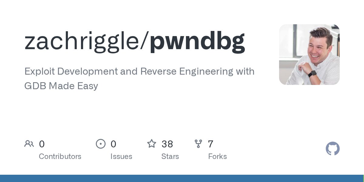 pwndbg's tweet card. Exploit Development and Reverse Engineering with GDB Made Easy - zachriggle/pwndbg