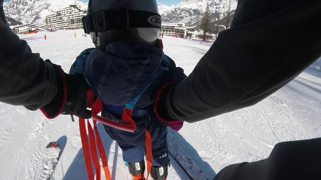 AClearLeader's tweet card. Toddler skiing Puy St Vincent France Feb 2018