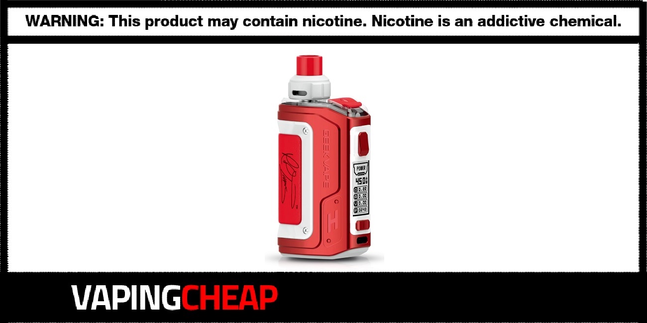 VapingCheap's tweet card. Cheap Geekvape H45 RTE (Aegis Hero 2 RTE) $26.24 (USA), LOWEST PRICE GUARANTEED! Save up to 47% compared to your local shop. Check out Vaping Cheap's deals!