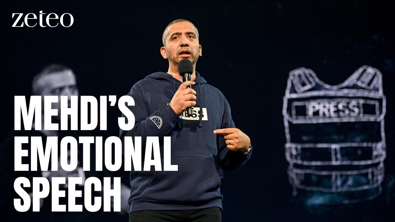 writeameer's tweet card. Mehdi CALLS OUT Israel to 12,000 People: 'You Can’t Bomb The Truth...