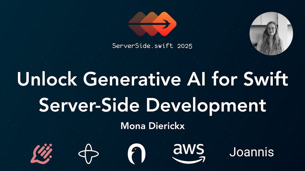 SwiftLang's tweet card. Unlock Generative AI for Swift Server-Side Development - Mona Dierickx