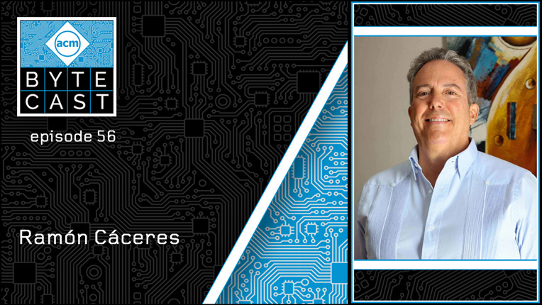 ACM_CEO's tweet card. In this episode of ACM ByteCast, Bruke Kifle hosts ACM Fellow Ramón Cáceres.
