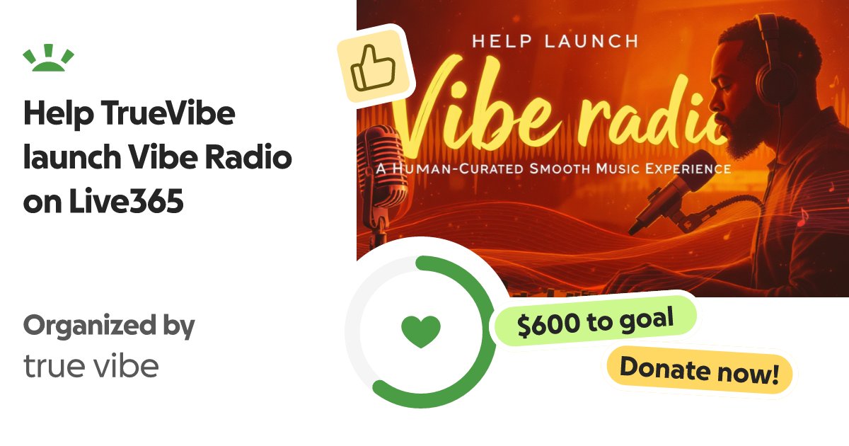 951connect's tweet card. Hi, I’m True (aka TRUEVIBE). I believe we should not face the day without somethi… true vibe needs your support for Help TrueVibe launch Vibe Radio on Live365