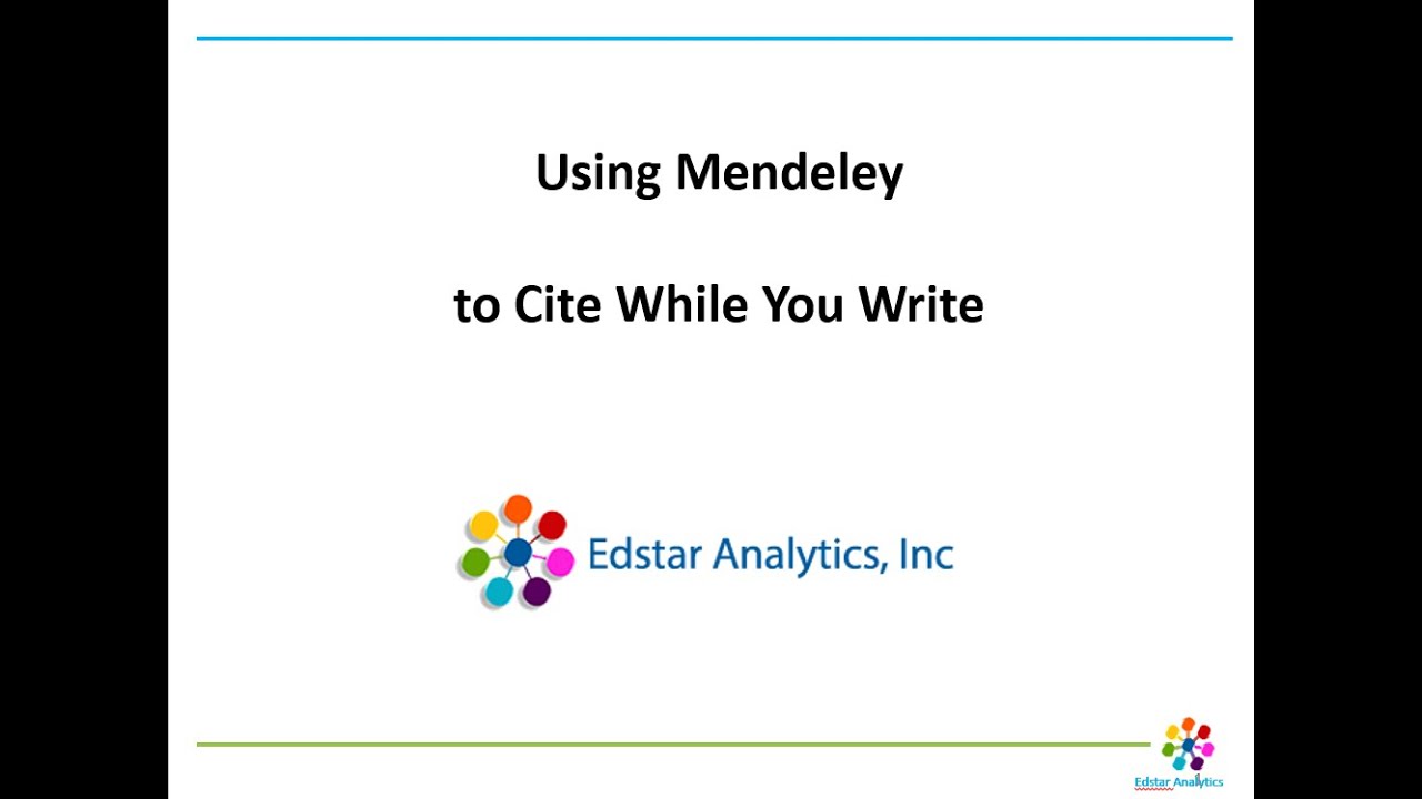 EDSTARAnalytics's tweet card. How to Use Mendeley to Cite in MS Word