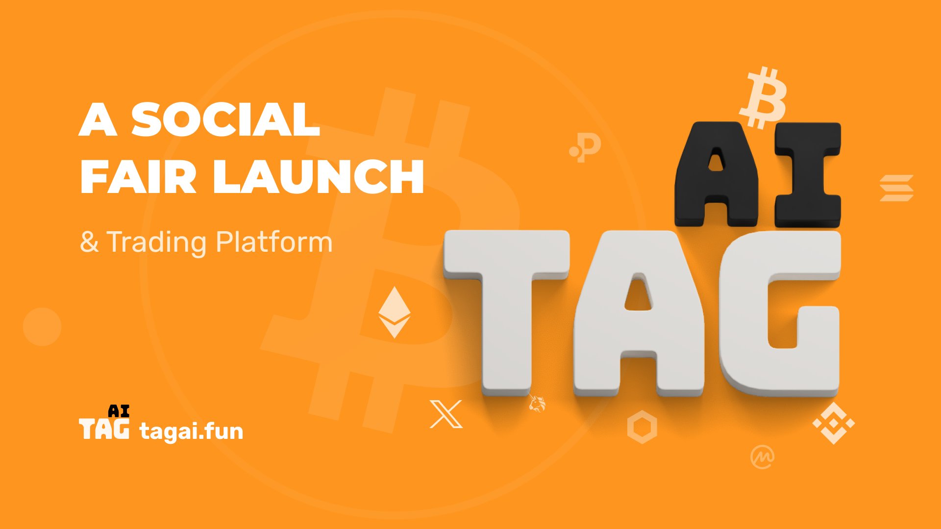 TagAIDAO's tweet card. A social fair launch and trading platform