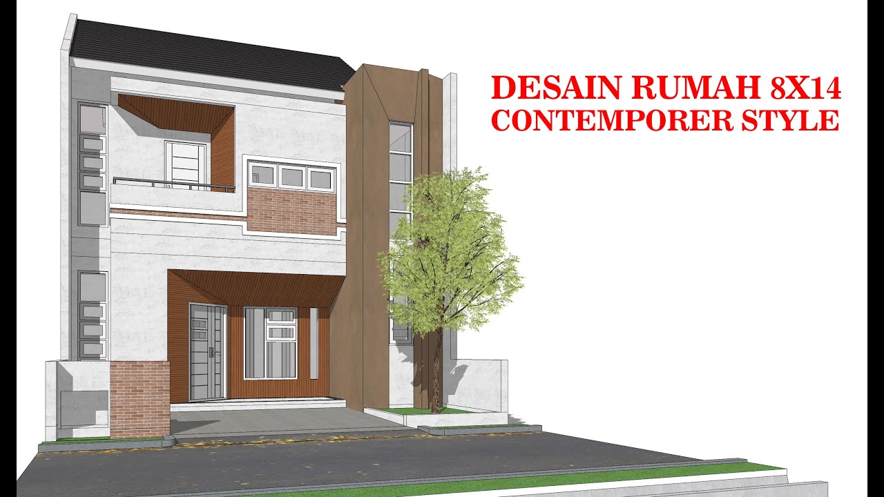 Arsitek_ID's tweet card. Desain Rumah diatas lahan 8x14
