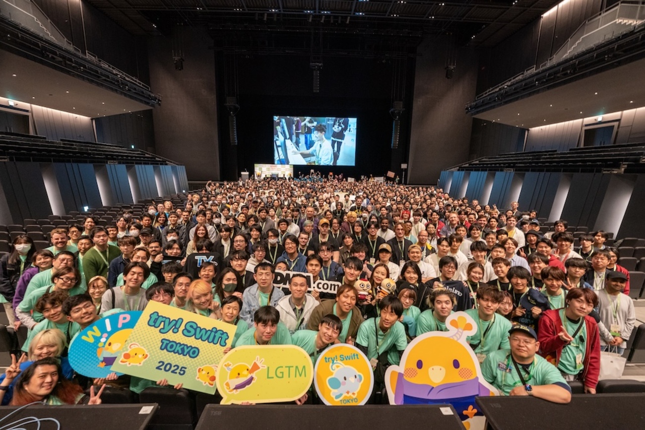 tryswiftconf's tweet card. try! Swift Tokyo メインオーガナイザーの松館です。 2025 年 4 月 9 日〜 11 日に東京都立川市の 立川ステージガーデン で開催した try! Swift Tokyo 2025 には、日本国内外から 722 名 の皆さまにご参加いただきました。事故や大きなトラブルもなく無事に閉幕できたこと、運…
