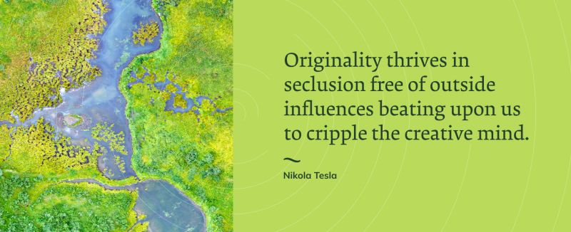 macintutor's tweet card. Originality thrives in seclusion free of outside influences beating upon us to cripple the creative mind. . ~ Nikola Tesla °°°°°°°°°°°°°°°°°°° Nikola Tesla was, to say the least, quite a character....