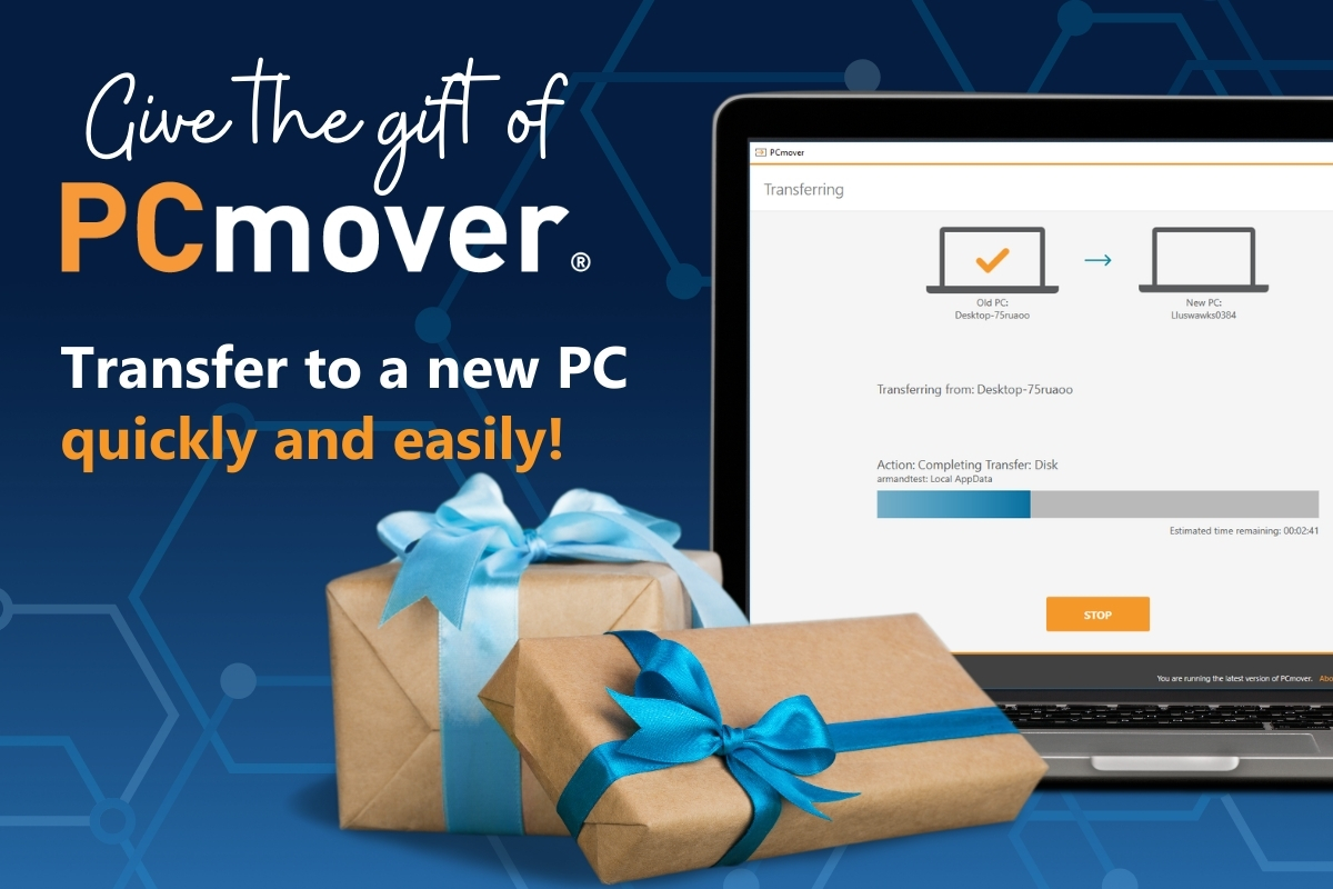 Laplink's tweet card. PCmover Professional simplifies the process of transferring all files, settings, applications, user profiles — even your desktop wallpaper — from an old PC to a new one!