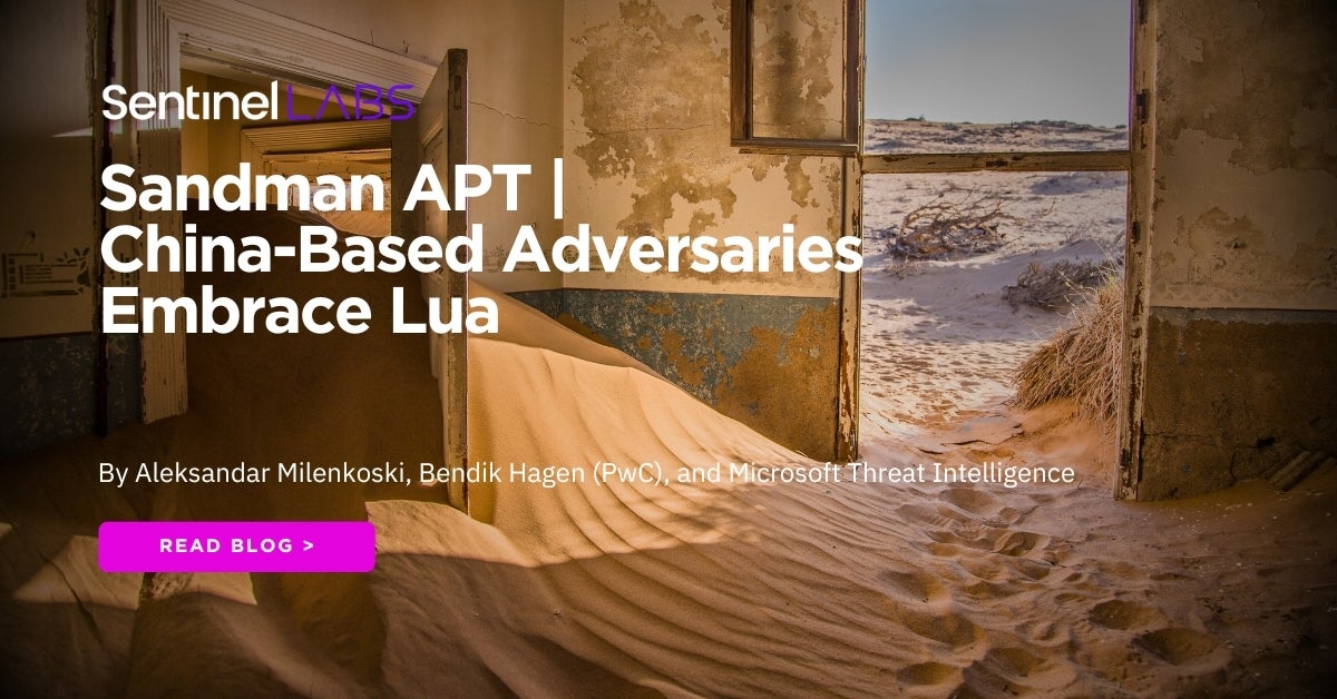 milenkowski's tweet card. SentinelLABS, Microsoft, and PwC threat intelligence researchers provide attribution-relevant information on the Sandman APT cluster.