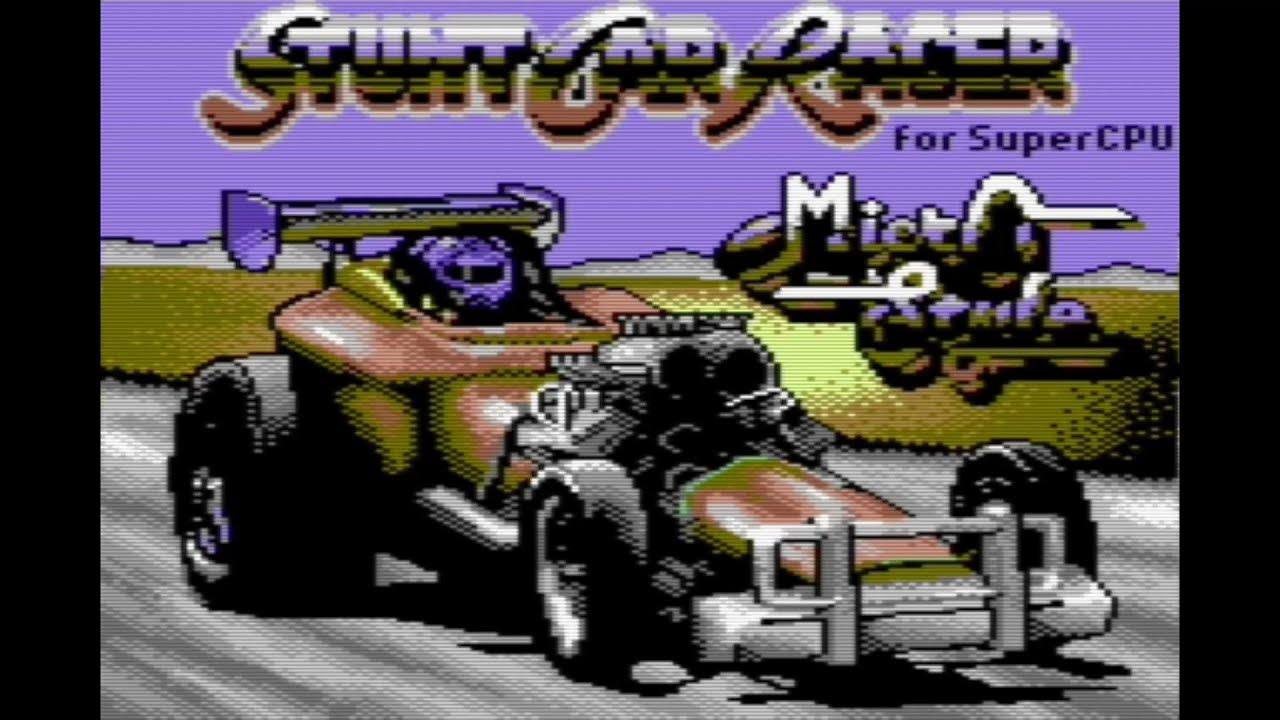 how_to_retro's tweet card. Stunt Car Racer for SuperCPU (C64) at 50 fps