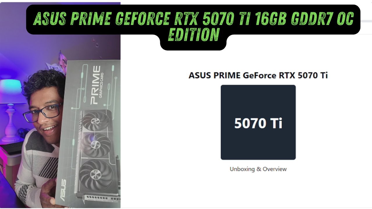bsdoole's tweet card. ASUS PRIME GeForce RTX 5070 Ti 16GB GDDR7 OC Edition Unboxing & Review