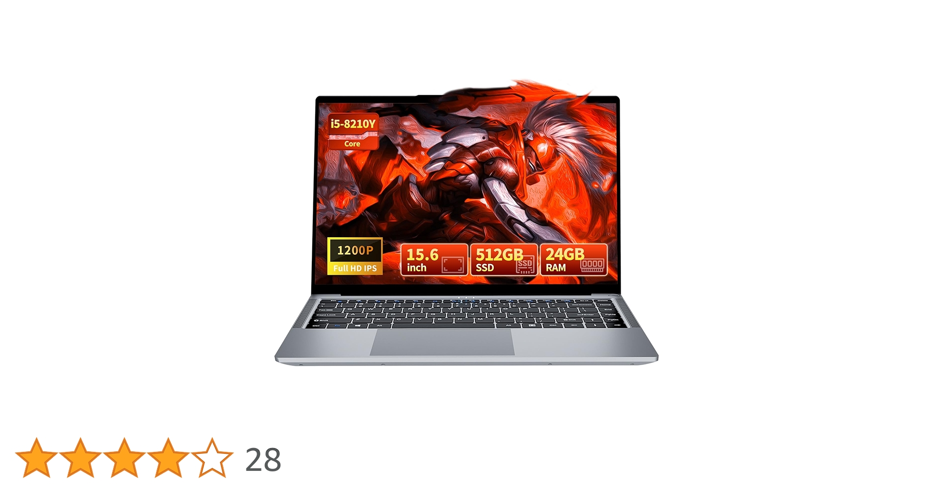 mundochollo_es's tweet card. 15,6 pulgadas Ordenador Portátil Core i5-8210Y CPU 24GB RAM SSD 512GB, PC Portatil pantalla FHD (1920 x 1200), Computadora portátil, tipo C, USB 3.0, HDMI, Bluetooth 5.0 y Wi-Fi 5