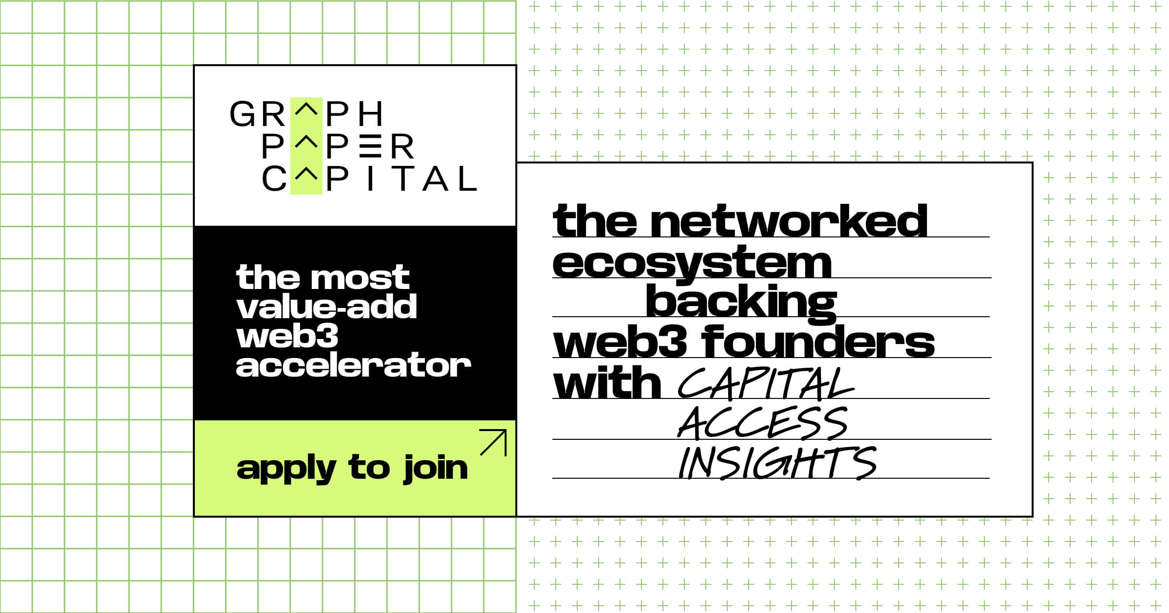 gabrielanderso's tweet card. A web3 accelerator and networked ecosystem backing founders with capital, access, and insights, Apply Now.