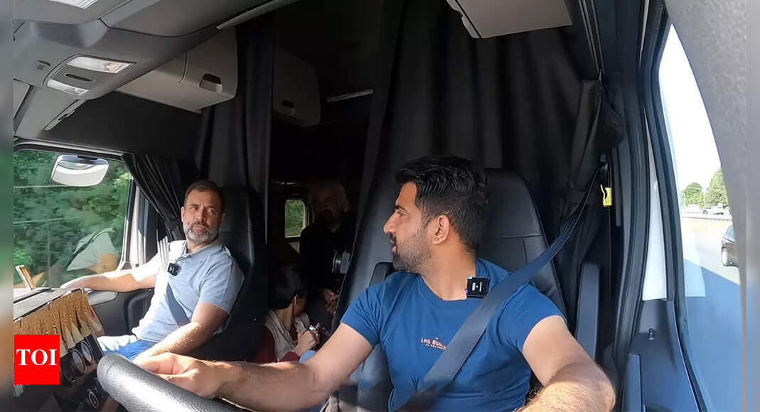 iMac_too's tweet card. India News: NEW DELHI: Congress leader Rahul Gandhi recently travelled from Washington to New York in a truck and engaged in a candid conversation with the driver.