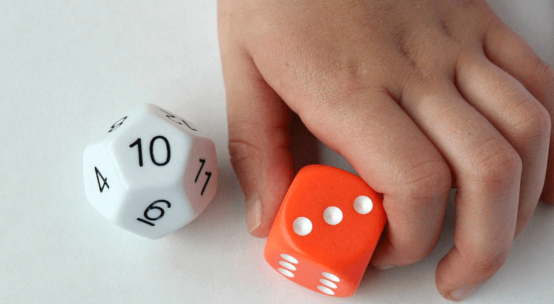 mathgeekmama's tweet card. Looking for an easy way to practice math facts with your kids? These math dice games are quick and easy, but WAY more fun than a worksheet!