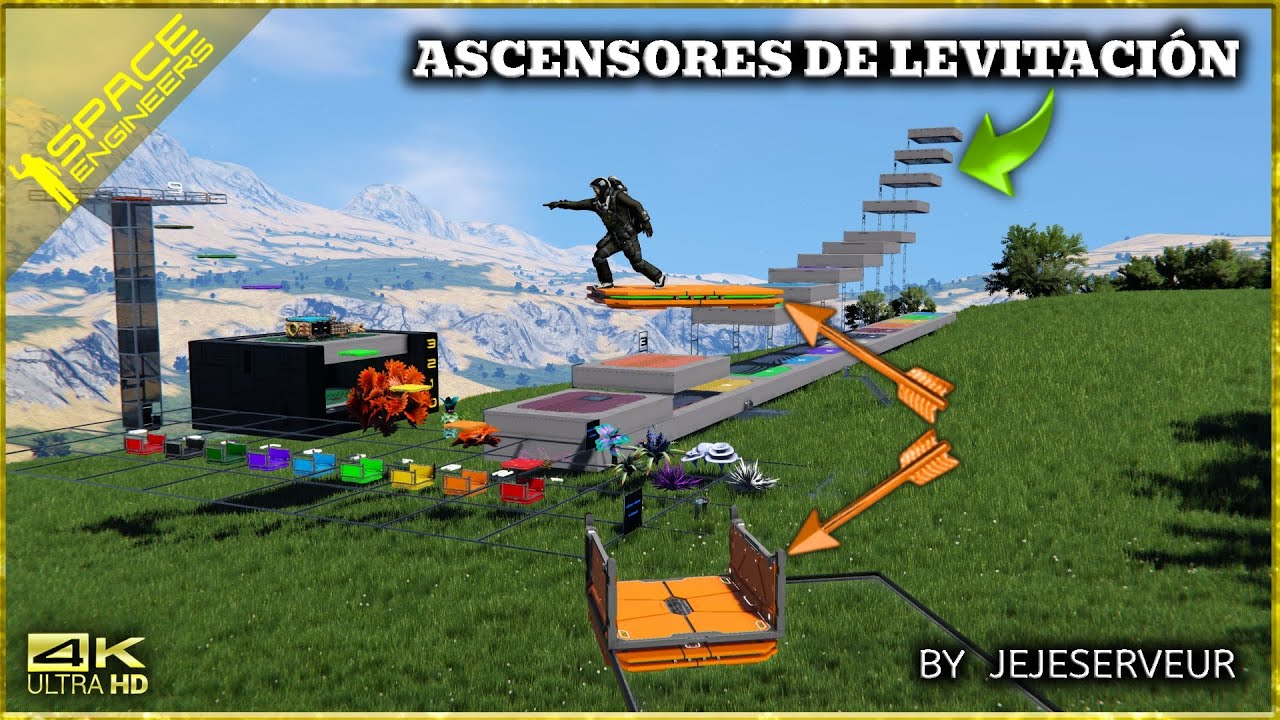 IkerIR4's tweet card. ⏫ASCENSORES DE LEVITACIÓN⏫ ||Space Engineers|| MOD JSElevator....