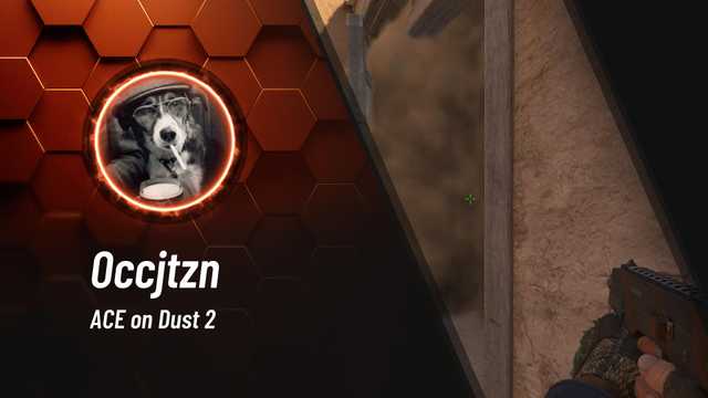 occitancsgo's tweet card. ACE on Dust 2