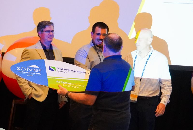 jreljac's tweet card. 🏆 Congratulations to our #Solver 'AI Technology Partner' of 2025: Schneider Downs 👏 #SolverASCEN...