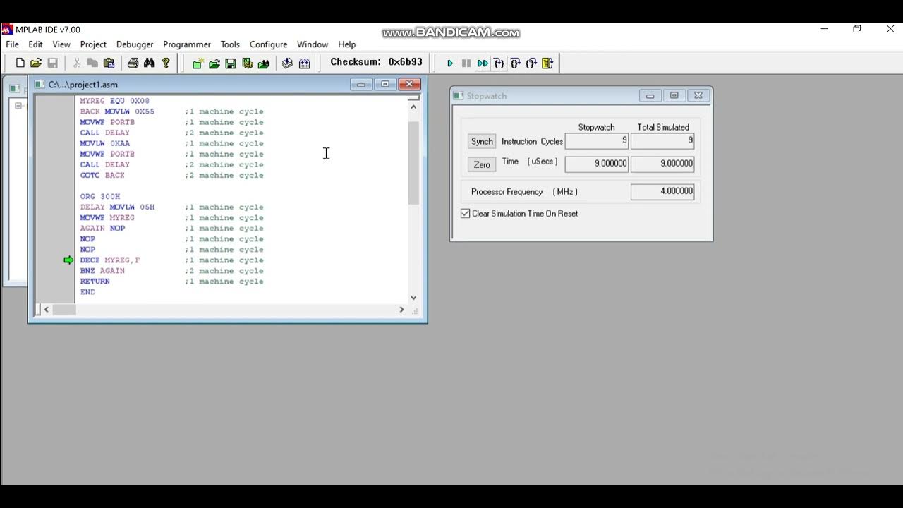 AsmaMus73173606's tweet card. Checking Simulation Time on MPLAB Software | How much Delay is...