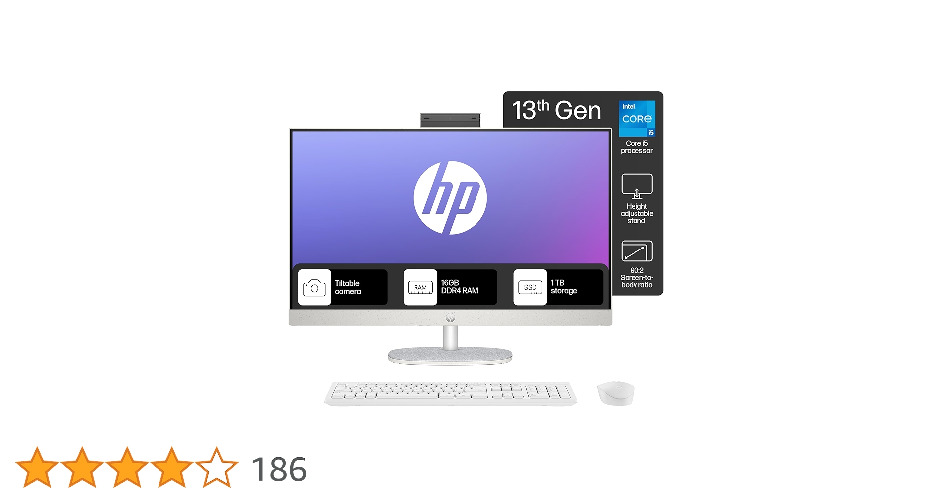 Okayspot_India's tweet card. The HP 27" All-in-One Desktop PC empowers you to do more while using less. Responsibly manufactured using post-consumer recycled and ocean-bound plastics[1] and is EPEATÂ® Gold Registered and ENERGY...