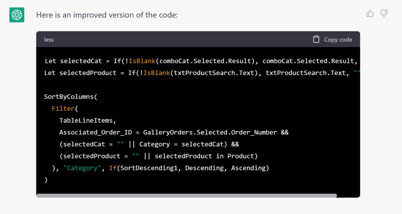 ThePowerAppsPro's tweet card. With ChatGPT being all the rave right now, I had to explore how this powerful AI model could be used to help me build Power Apps. In order to showcase the capabilities of ChatGPT and the value it...