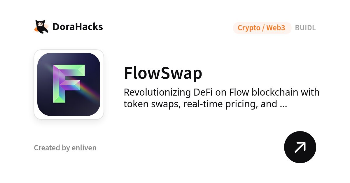 17cankat's tweet card. Revolutionizing DeFi on Flow blockchain with token swaps, real-time pricing, and user-friendly vault management. Empowering users to trade tokens effortlessly while maintaining security and transpa...